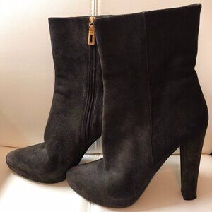 Genuine Prada Brown Suede Angle Boots Size 40